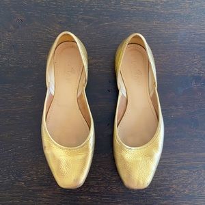 Hogan gold metallic ballet shoes  made in Italy